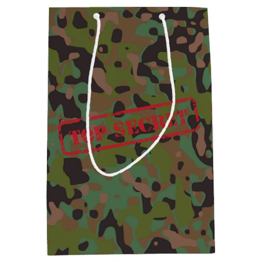 Top Secret GI Soldaat Joe Camo Celebration Party Medium Cadeauzakje (Voorkant)