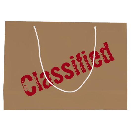 Top Secret Gift Bag Groot Cadeauzakje (Achterkant)