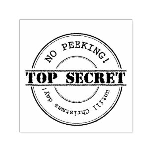 TOP SECRET Kerstmis Geen gluren stempel