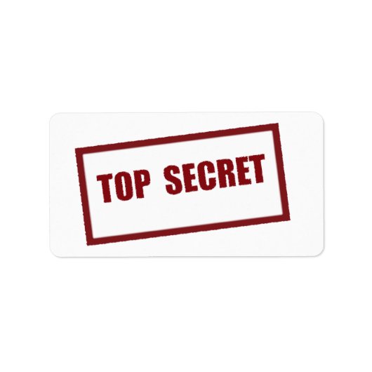 TOP SECRET Label (Voorkant)