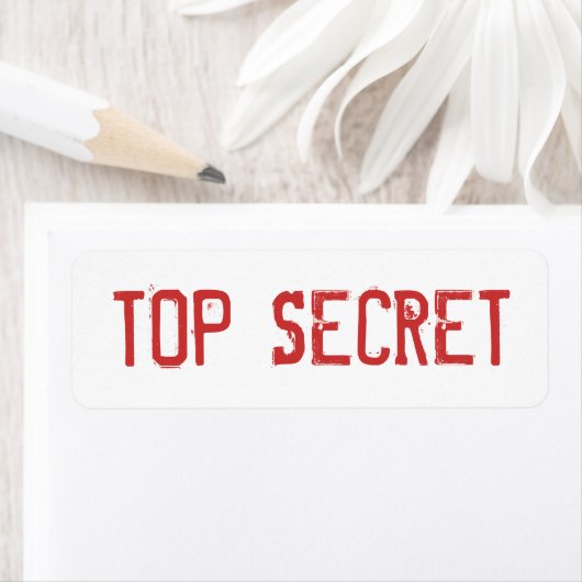 TOP SECRET-label Etiket (Insitu)