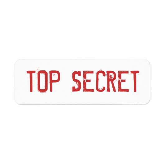 TOP SECRET-label Etiket (Voorkant)
