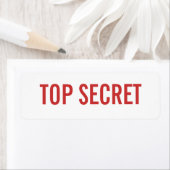 TOP SECRET-label Etiket (Insitu)