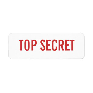TOP SECRET-label Etiket