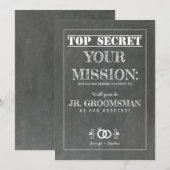 Top Secret Mission - Junior Groomsman Voorstel Kaart (Voorkant / Achterkant)