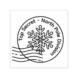 Top Secret | North Pole Division Wood Art Stamp Zelfinktende Stempel