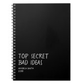 Top Secret Slecht Ideeën Notitieboek – Grappige Do (Voorkant)