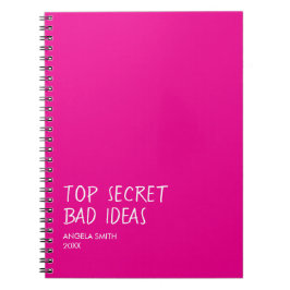 Top Secret Slecht Ideeënotitieboek – Grappige donk Notitieboek