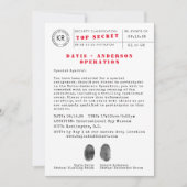 Top Secret Spy uitnodiging (Voorkant)