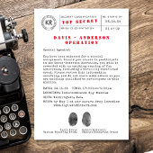 Top Secret Spy uitnodiging