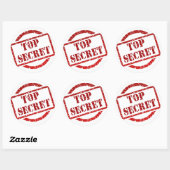 Top Secret Stamp Classic Ronde Sticker, Glanzend Ronde Sticker (Vel)