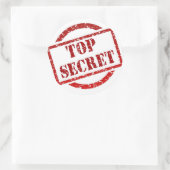 Top Secret Stamp Classic Ronde Sticker, Glanzend Ronde Sticker (Tas)
