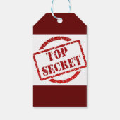 Top Secret Stamp Custom Gift Labels Cadeaulabel (Achterkant)