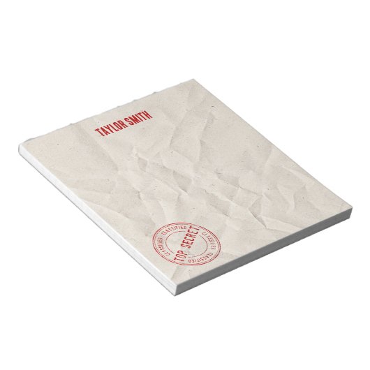 Top Secret Stamp Post-IT Notities Notitieblok (Schuin)