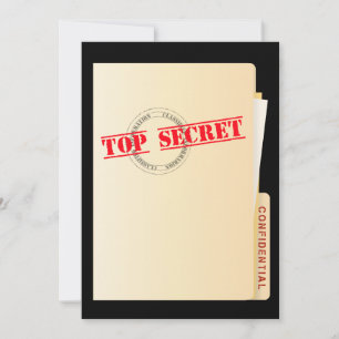 Top Secret Surprise Feest Uitnodigingen op Maat