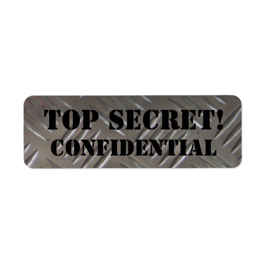 TOP SECRET - Vertrouwelijk Etiket (Voorkant)