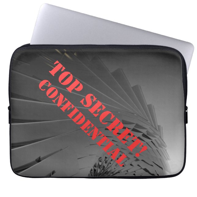 TOP SECRET - Vertrouwelijk Laptop Sleeve (Voorkant)