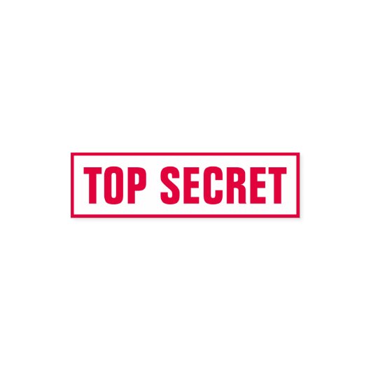 TOP SECRET  ZELFINKTENDE STEMPEL (Design)