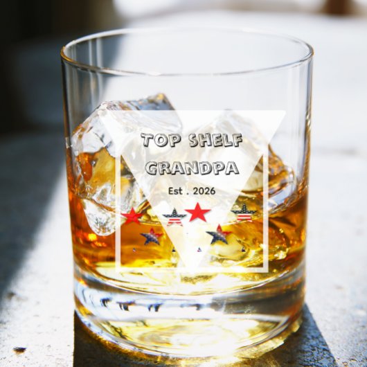 Top Shelf opa gegraveerde mode Whisky Glas