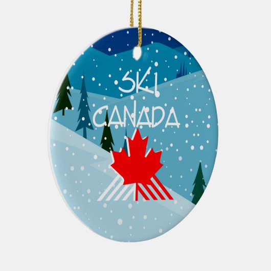 TOP Ski Canada Keramisch Ornament (Rechts)