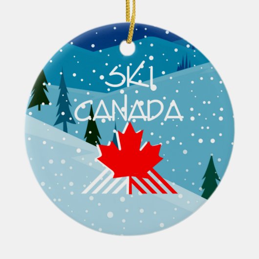 TOP Ski Canada Keramisch Ornament (Voorkant)