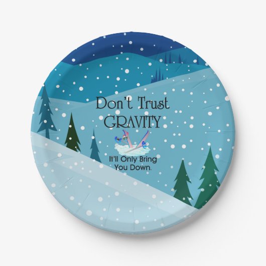 TOP Ski Humor Papieren Bordje (Voorkant)