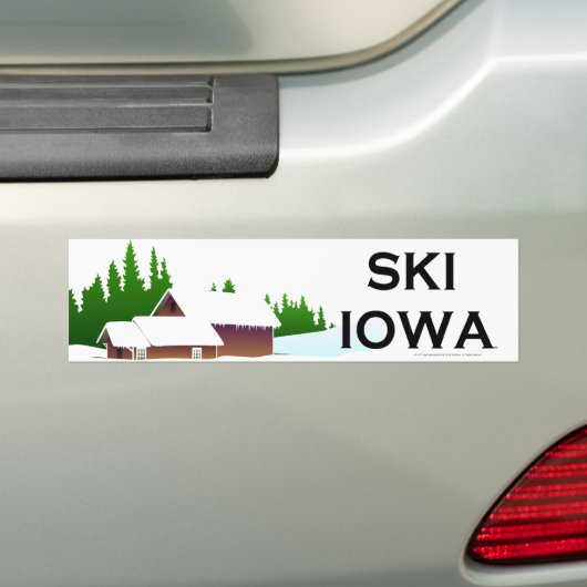 TOP Ski Iowa Bumpersticker (Op auto)