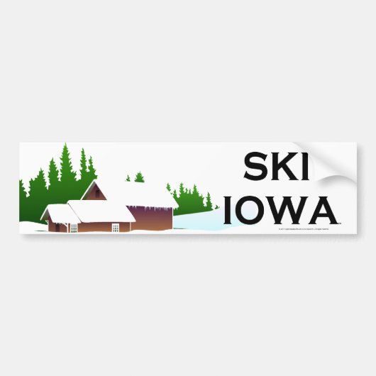 TOP Ski Iowa Bumpersticker (Voorkant)