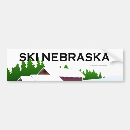 TOP Ski Nebraska Bumpersticker (Voorkant)