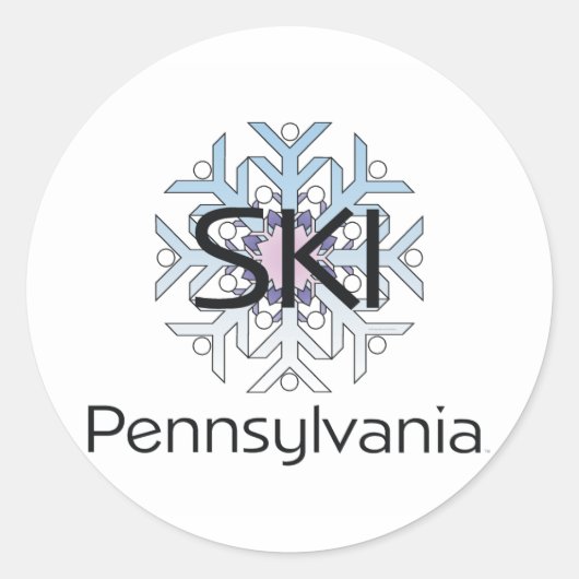 TOP Ski Pennsylvania Ronde Sticker (Voorkant)