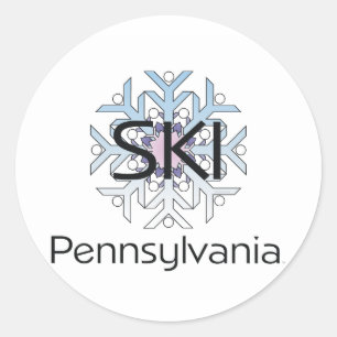 TOP Ski Pennsylvania Ronde Sticker