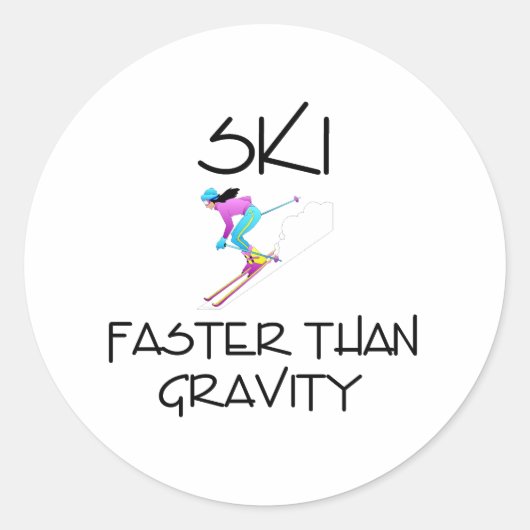 TOP Ski Sneller Ronde Sticker (Voorkant)