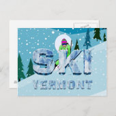 TOP Ski Vermont Briefkaart (Voorkant / Achterkant)