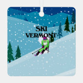 TOP Ski Vermont Metal Ornament (Achterkant)