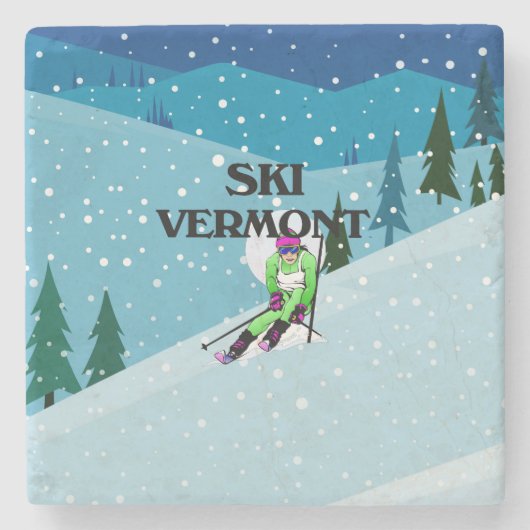 TOP Ski Vermont Stenen Onderzetter (Voorkant)