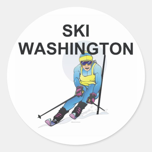 TOP Ski Washington Ronde Sticker (Voorkant)