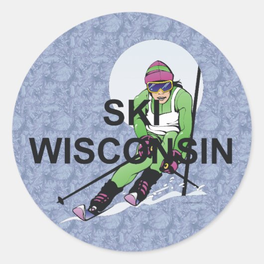 TOP Ski Wisconsin Ronde Sticker (Voorkant)