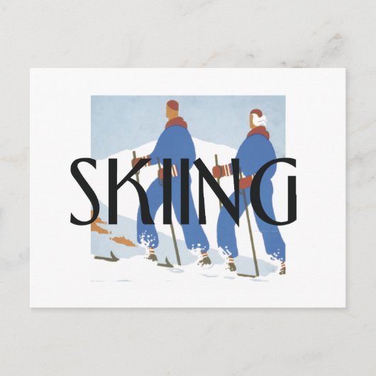 TOP Skiing Briefkaart (Voorkant)