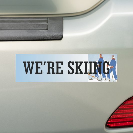 TOP Skiing Bumpersticker (Op auto)
