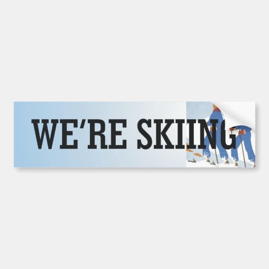 TOP Skiing Bumpersticker (Voorkant)