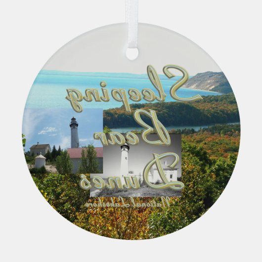 TOP Slapend Beer Dunes Glass Ornament (Achterkant)