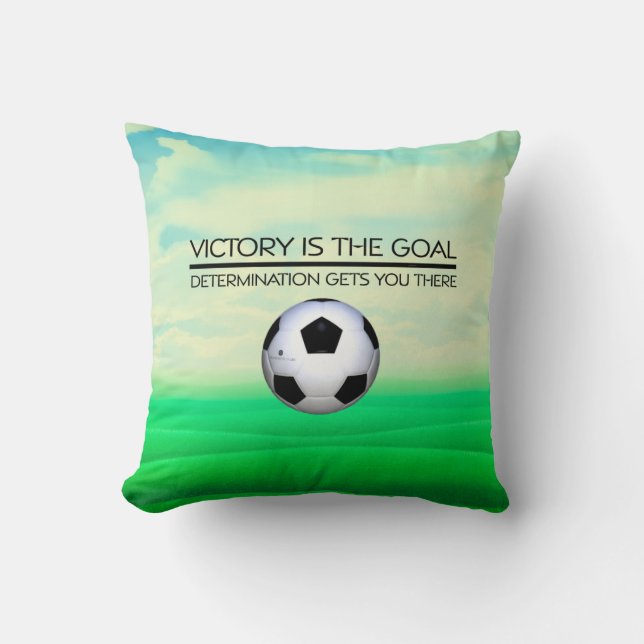TOP Soccer Victory Slogan Kussen (Voorkant)