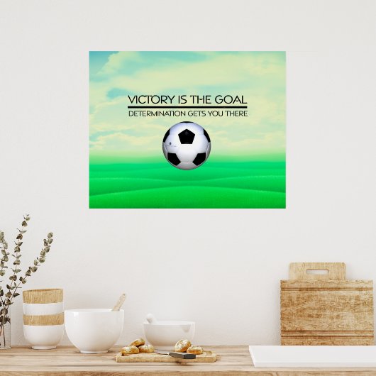 TOP Soccer Victory Slogan Poster (Keuken)