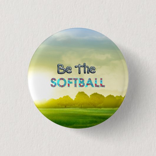 TOP Softbal Slogan Ronde Button 3,2 Cm (Voorkant)