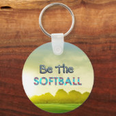 TOP Softbal Slogan Sleutelhanger (Voorkant)
