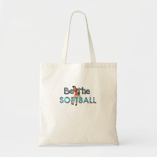TOP Softbal Slogan Tote Bag (Voorkant)