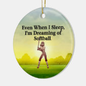 TOP Softball Dreams Keramisch Ornament (Links)