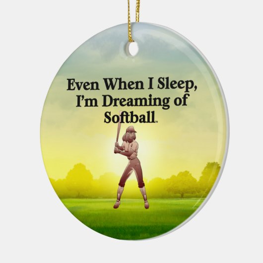 TOP Softball Dreams Keramisch Ornament (Links)