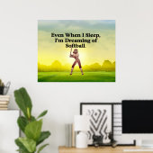 TOP Softball Dreams Poster (Thuiskantoor)