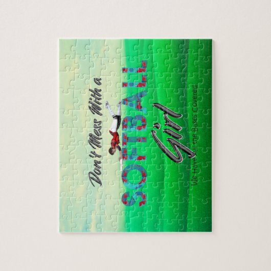 TOP Softball Girl Jigzaag Puzzle Legpuzzel (Verticaal)